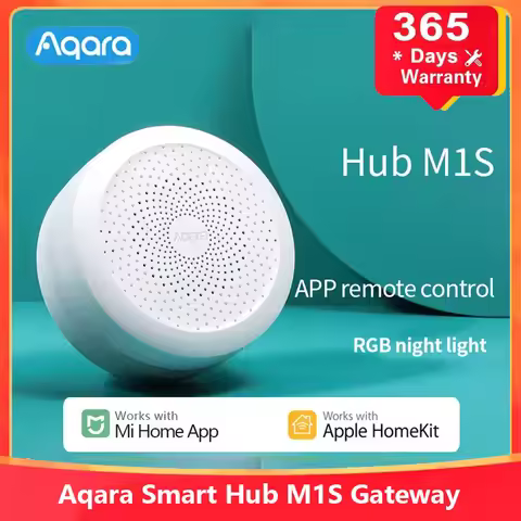 2024 Newest Aqara Smart Hub M1S Gateway Wireless Zigbee 3.0 Wifi RGB LED Night Light Remote Control 