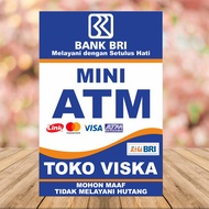 Mini ATM Sticker for Warung Display Case Waterproof Vinyl 20x15cm 30x20cm 40x30cm 60x40cm
