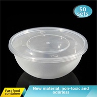 Disposable Round Frosted Plastic Food Container 650ml