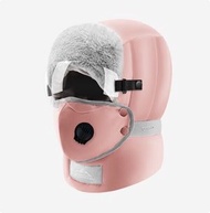 ONE - 加絨防風防水護目鏡羽絨帽(均碼 DMZ92;粉色+TYJ06；透明護目鏡)