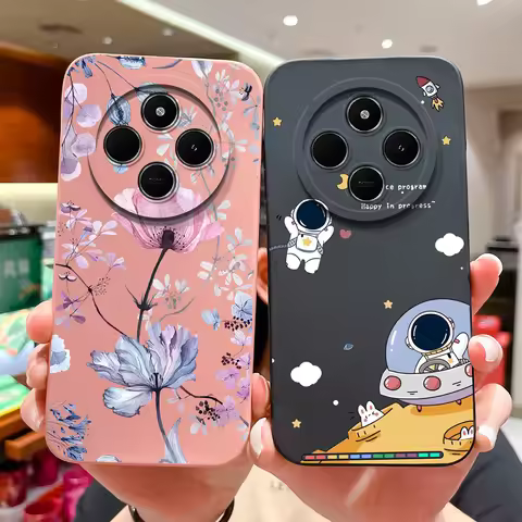 Case For Poco C75 Cute Astronaut Phone Cover For Xiaomi Poco C 75 Soft Liquid Silicone Full Protecti