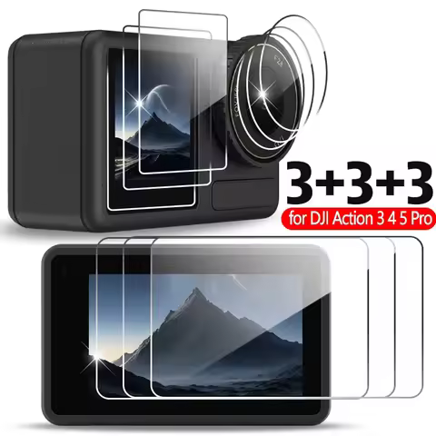 For DJI Osmo Action 3 4 5 Pro Tempered Glass Screen Protector Lens HD Hardness Camera Lens Glass Pro