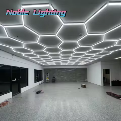 4x8M Garage Barbershop Gym Led Ceiling Light Hexagon Light 110V-240V Honeycomb Led Customized for Au