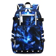 Secondary School Bag for Boy High School Backpack Student Durable Bagpack Lightning Print Elements