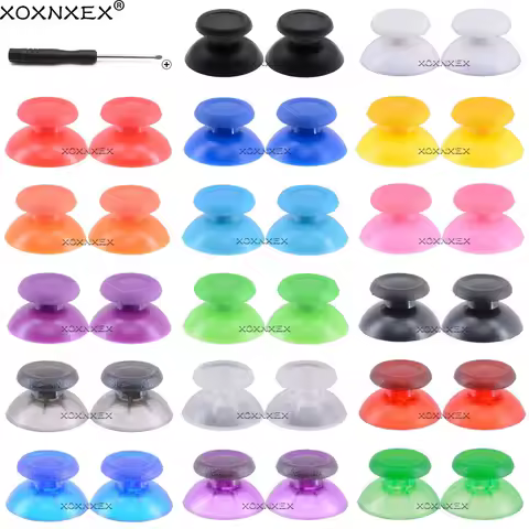 1Set PS4 Controller Joystick Thumbsticks Analog Thumb Sticks Mushroom Caps+Screwdriver for Sony PS4/