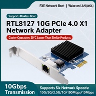 🔥SG Stock🔥10GBase-T PCIe RTL8127 Network Adapter RJ45 Port 10G NIC PCIe X1 Ethernet 10Gbps AQC113