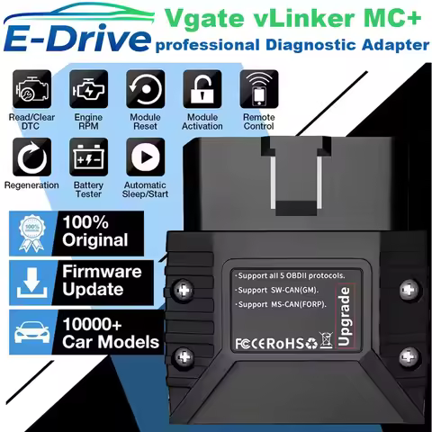 Vgate vLinker MC+ MC V2.2 Bluetooth 4.0 BT3.0 OBD Scanner Car Diagnostic Tools For IOS Android Scann