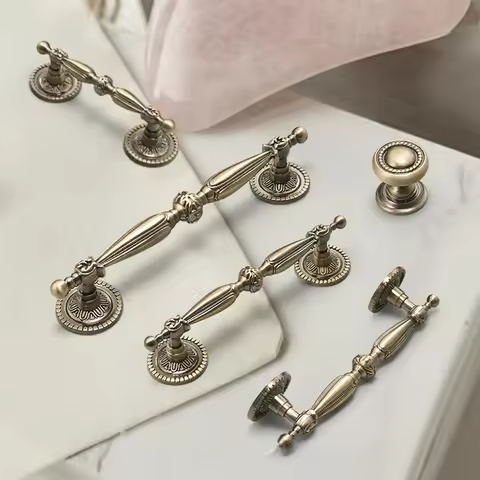 Vintage Cabinet Handles for Wardrobe Drawer Nordic Style Rustic Kitchen Cupboard Pulls Retro Furnitu