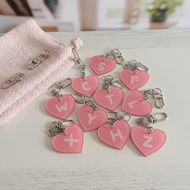 Keychain Charm Innovative Dual-Sided Alphabet Heart Acrylic Clip Bag Trendy Versatile Ornament Best 