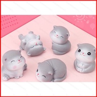 SQ1 4pcs 5pcs Pandas and kittens Cake decoration dress-up Action Figure Model Dolls Toys Ornament gi