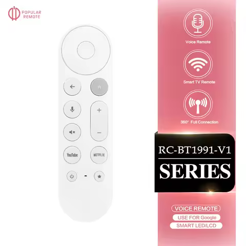 RC-BT1991-V1 Replacement Voice Remote Control For Google Chromecast 4k Google TV Streamer Compatible