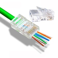 RJ45 Connectors Modular Plug Cat 7 8P8C Network RJ 45 Connector / 5Pcs Universal Gold-plated Cat 6 C