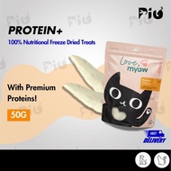 [24HR SHIP] LOVE, MYAW PROTEIN+ CHICKEN BREAST 50G Freeze Dried Cat Dog Treats Snacks Makanan Kucing