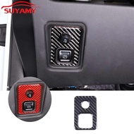 Soft Carbon Fiber Car Central Control Electronic Handbrake Trim Stickers For 2020-2023 Corvette C8 S