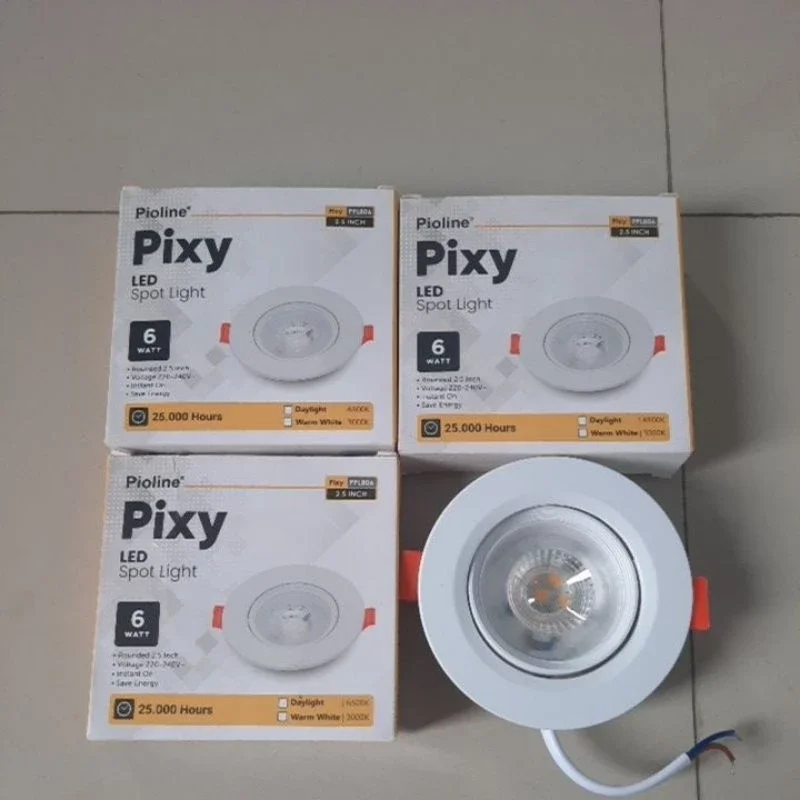 Lampu Downlight SpotLight Pioline Pixy 3w-6w Cahaya kuning putih / Lampu Sorot pioline Pixy 3 Watt 6