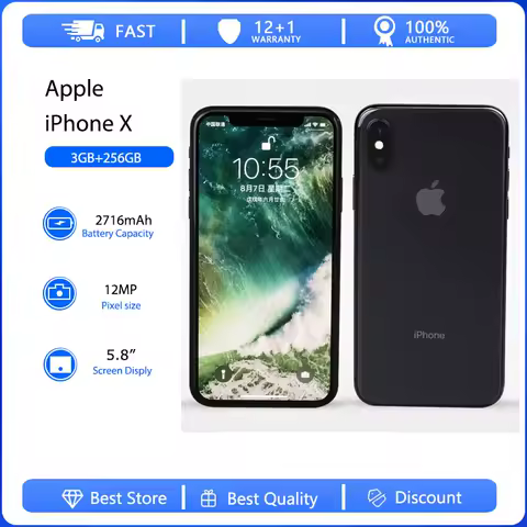 Apple iPhone X 4G Face ID Mobile Phone Original Used Unlocked 5.8" 64/256GB ROM Hexa-core IOS 12MP C