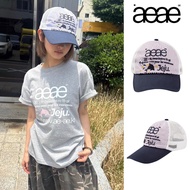 [Ready Stock] Korea aeae Style Jeju Island Limited Mesh Baseball Cap Dolphin Letter Embroidery Cap C