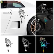 AELEGANT Car Prayer Gesture Laser Sticker, Prayer Gesture Easy Install Prayer Gesture Decoration Sti