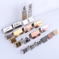 5 * 5CM Stainless Steel Table Number Plate Table Number Plate Table Number Dining Table Number Plate