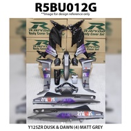 Cover Set Rapido Y125ZR Yamaha Dusk n Dawn (4) Matt Grey Y125 Accessories Motor 125ZR Kelabu Matte D