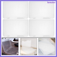 🍳 4Pcs A4 White PP Plastic Document Storage Boxes with Lids for Kitchen