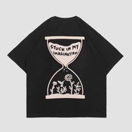 Faith FADE UTOPIA - Hourglass Oversized Tee (Black)