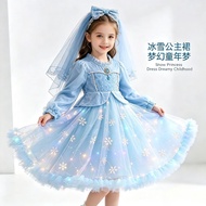 Children Aisha Dress Frozen elsa Princess Dress elsa elsa Long Sleeve elsa Clothes