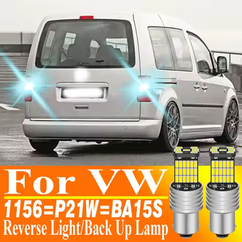 2pcs P21W BA15S 1156 Led Reverse Light Lamp For VW Caddy MK2 MK3 MK4 2 3 4 Beetle Amarok Crafter EOS