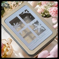 [8C15] Small Card Storage Beautiful Blue Window Iron Box High Value Waterproof Iron Box Storage Stie