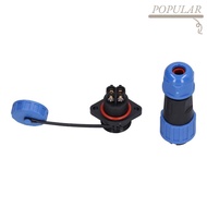 POPULAR Waterproof Connector, 2PIN LP16 Aviation Plug Socket, Aviation Socket Solderless IP68 Flange