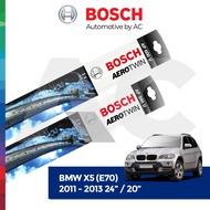 BOSCH AEROTWIN PLUS FLATBLADES WIPER SET FOR BMW X5 (E70) 2011-2013 (24"/20")