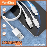 VeryKing UC201 USB A To Type C Cable 3A Qualcomm Fast Charging 480Mbps Data Transfer for 5g Type-C