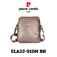 Pierre cardin (ปีแอร์การ์แดง) กระเป๋าสะพายข้างหนังแท้ กระเป๋าหนังสะพายข้าง กระเป๋าเอกสาร มีช่องใส่ขอ