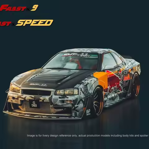 Fast Speed FS Skyline GT-R R34 Z-Tune 1:64 Alloy Car Model