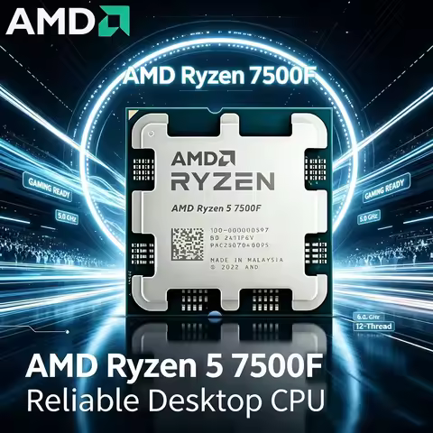 4nm AMD R5 7500F 6-Core 12-Thread CPU 3.7GHz 5.0GHz L3 32MB 65W Socket AM5 DDR5 Gaming Processor New