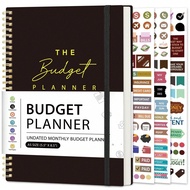 A5 Budget Planner Book with 3 Sheets Stickers Undated Monthly Finance Organizer Budget Journal for M
