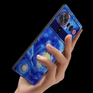 For Nubia Z80Ultra Case Z 80 Ultra Plain Leather Hard Back Cover For Nubia Z80 Ultra Vegan Cases