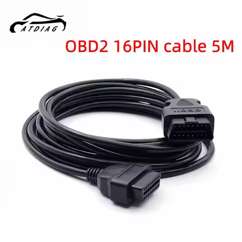 16Pin OBD2 Extension Cable 5m ELM327 ODB2 16 Pin ELM327 OBD II Extensions Cables Connector Interface