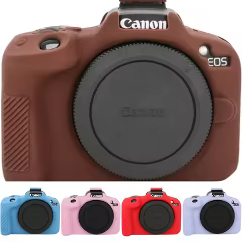 Durable Anti-Slip Silicone Case for Canon EOS R10 R50 R100 - Dustproof & Easy Access