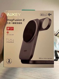 AUKEY MagFusion Z Qi2 Magsafe 三合一磁吸無線充電器