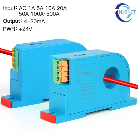 AC Current Sensor 420mA 5A 10A 20A 50A 100a 200a 300a 4-20mA Current Transducer 4 to 20mA Current Tr