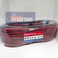 KABEL 2X23 DOUBLE SERABUT NYZ 2X23 MERAH HITAM 80M - Galaxy Future