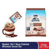 Quaker 3in1 Chocolate 8 Sachet - Minuman Sereal Oat