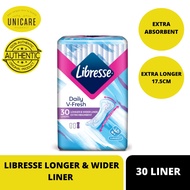 LIBRESSE LONGER & WIDER SLIM PANTY LINER 30'S