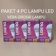 CAHAYA Package of 4 PC LED lamp LIGERA Gold 23W Bulb white light 6500K E27