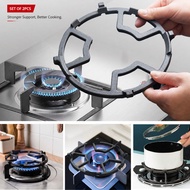 2pcs Wok Ring Cast Iron Wok Ring for Gas Stove Burner Non Slip Wok Support Stand Cauldron Cooktop