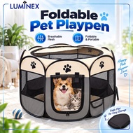 Kandang Haiwan Lipat Bentuk Segi Lapan |Octagonal Pet Playpen Indoor Safety Fence | Foldable Cat & D