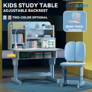 Kids Study Table With Shelves / Drawer, Kids Table And Chair Set Children Study Table Height Adjustable Liftable Writing Study Desk