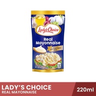 LADY'S CHOICE Real Mayonnaise 220ml Sachet, mayonnaise made from pasteurized eggs, pantry staple, gr