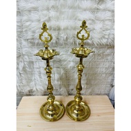 BR383 - Brass Padi Kuthuvilaku 23.5" - Set of 2